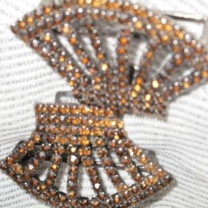 vtg DELIZZA & ESTER JULIANNA RHINESTONE DRESS CLIP